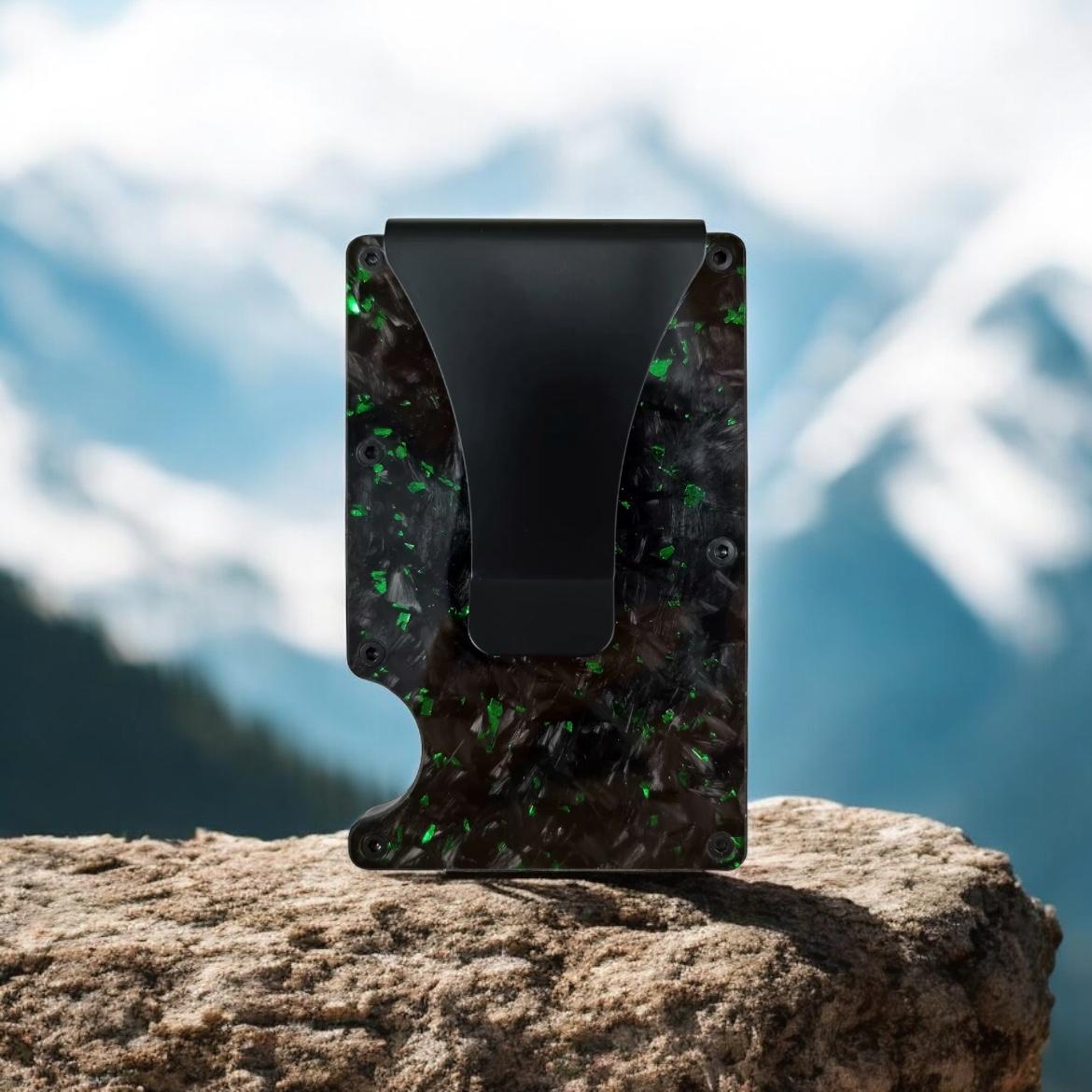 Forged Carbon Wallet (Green)