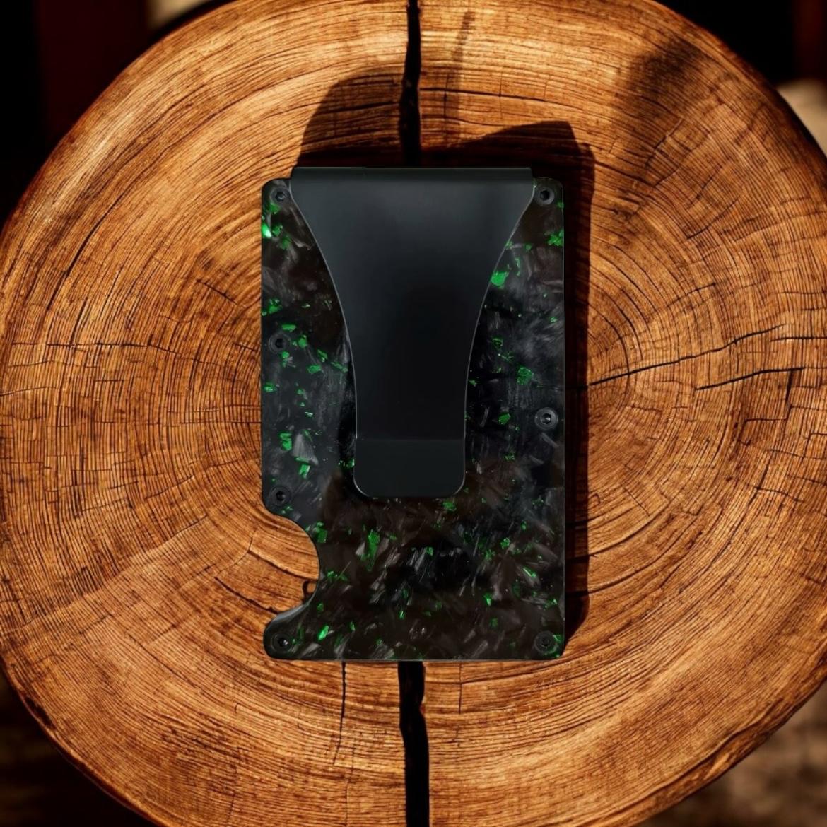Forged Carbon Wallet (Green)