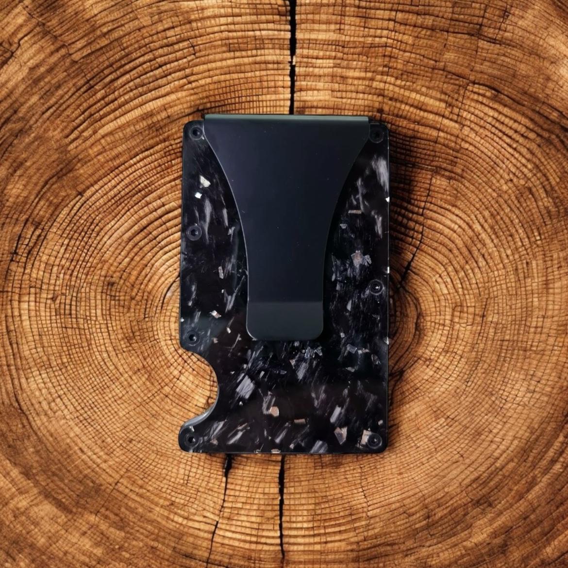 Forged Carbon Wallet (Silver)