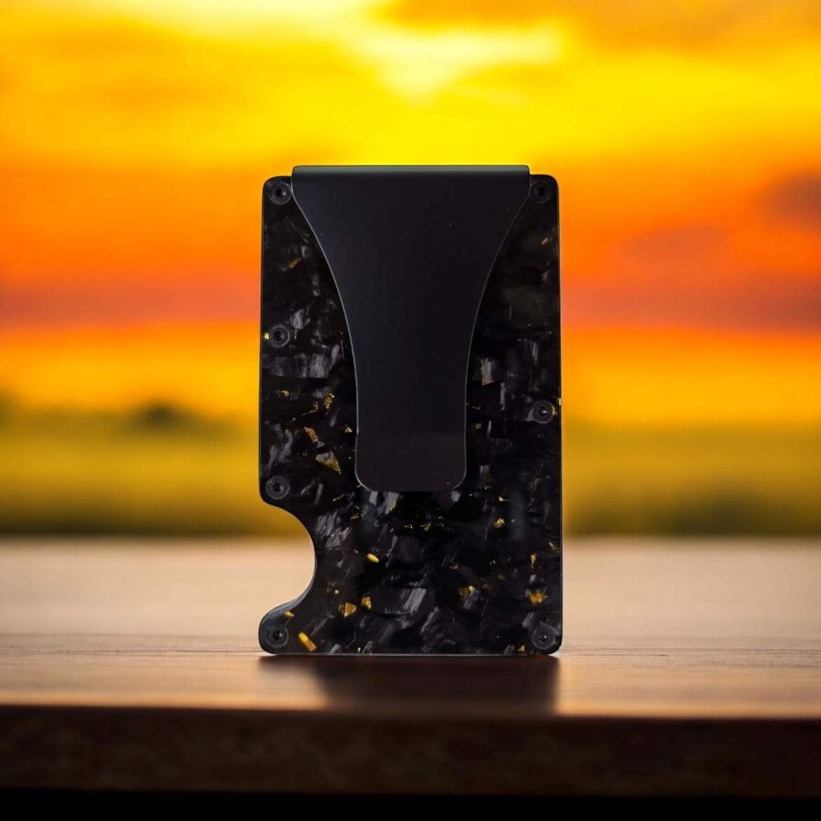 Forged Carbon Wallet (Gold)